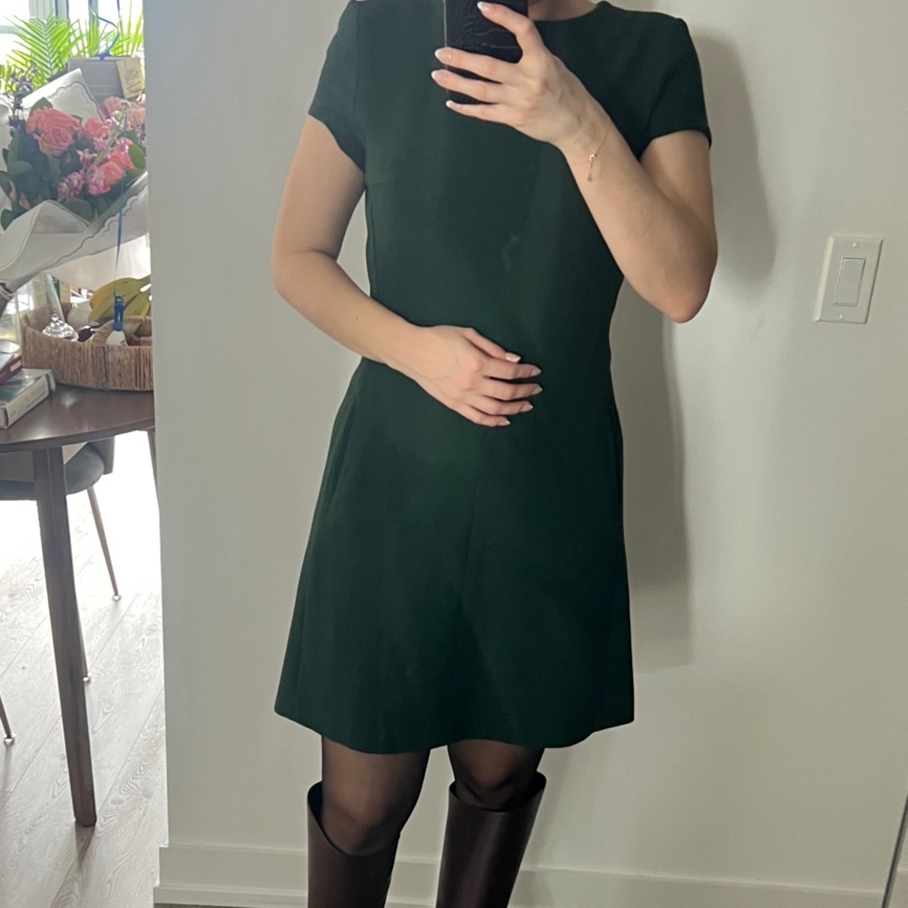 Massimo Dutti Forest Green Dress